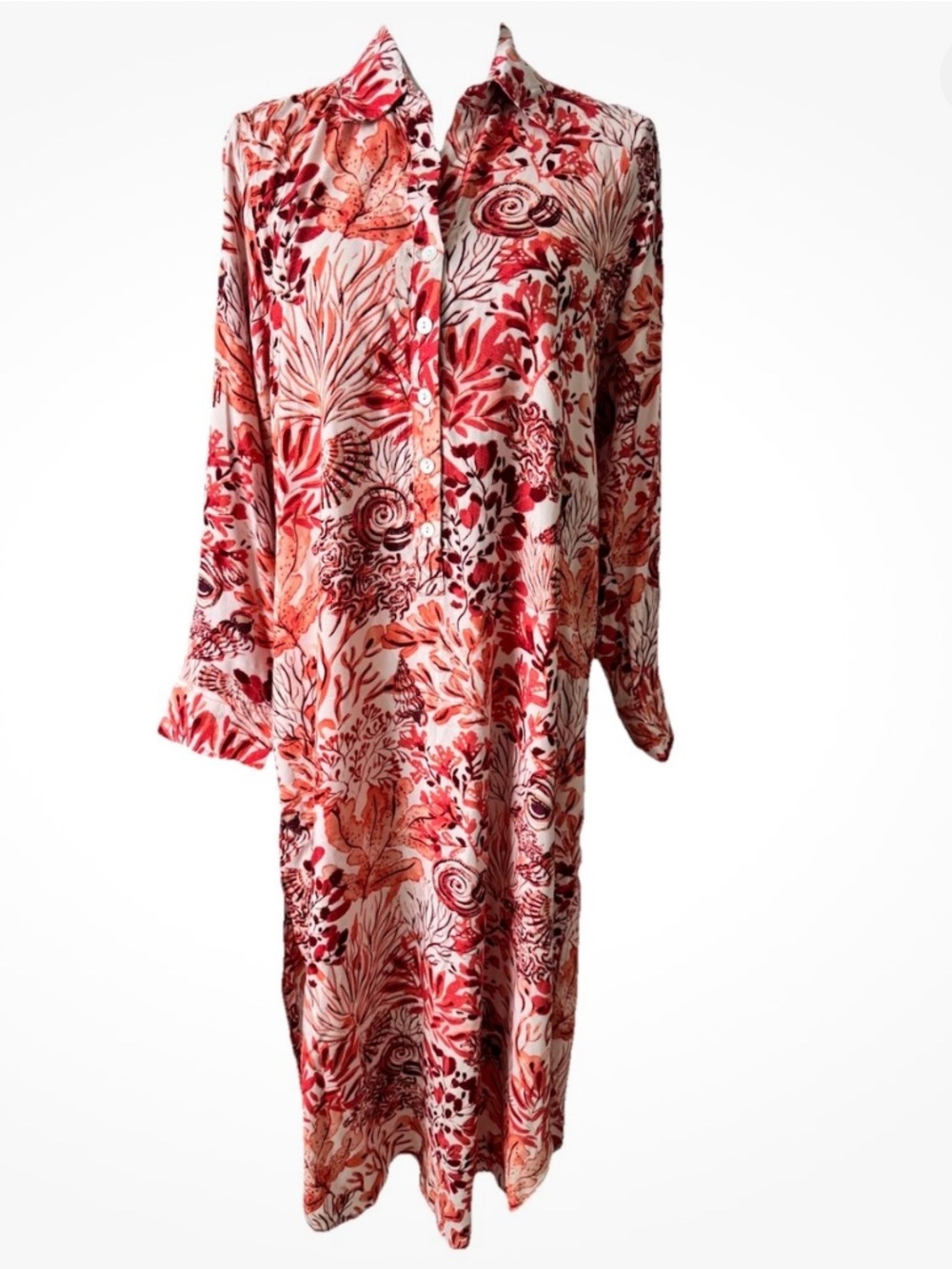 La Mer Luxe Maxi Seashell/ Coral Dress Size Small